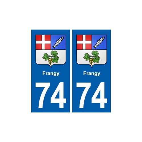 74 Frangy blason autocollant plaque stickers ville