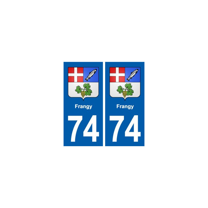 74 Frangy blason autocollant plaque stickers ville