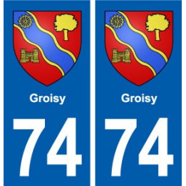 74 Groisy blason autocollant plaque stickers ville