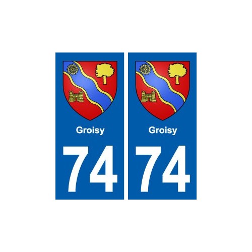 74 Groisy blason autocollant plaque stickers ville