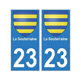 23 La Souterraine autocollant plaque blason armoiries stickers département