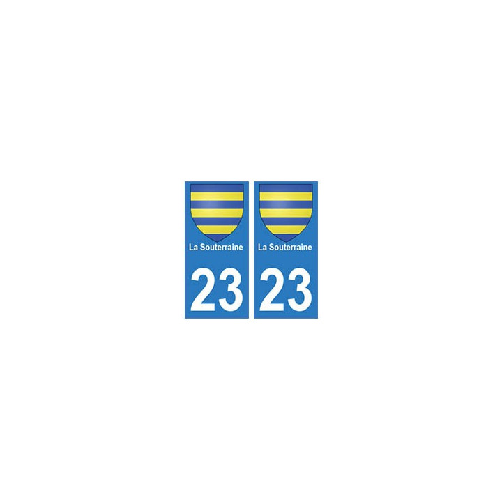 23 La Souterraine autocollant plaque blason armoiries stickers département