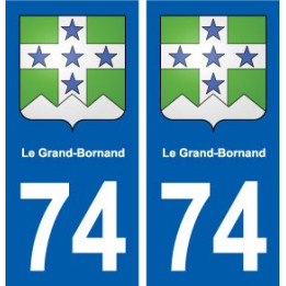 74 Le Grand-Bornand blason autocollant plaque stickers ville