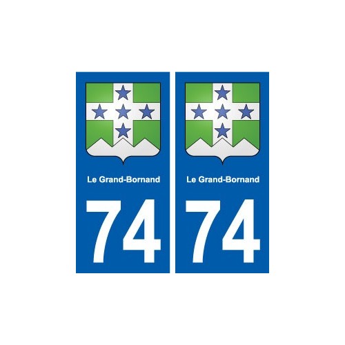 74 Le Grand-Bornand blason autocollant plaque stickers ville