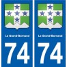 74 Le Grand-Bornand blason autocollant plaque stickers ville