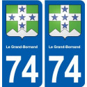 74 Le Grand-Bornand blason autocollant plaque stickers ville