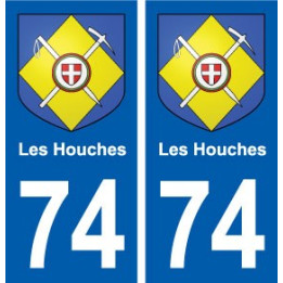 74 Les Houches blason autocollant plaque stickers ville