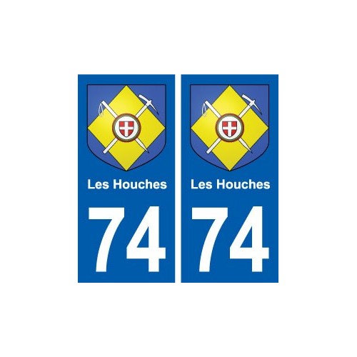 74 Les Houches blason autocollant plaque stickers ville