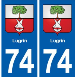 74 Lugrin blason autocollant plaque stickers ville