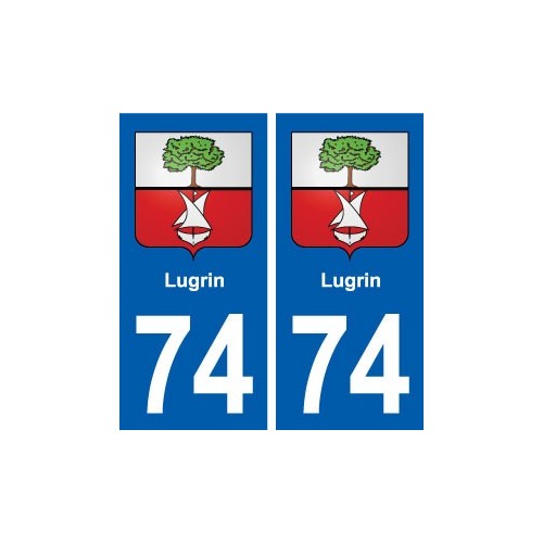 74 Lugrin blason autocollant plaque stickers ville
