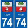 74 Lugrin blason autocollant plaque stickers ville