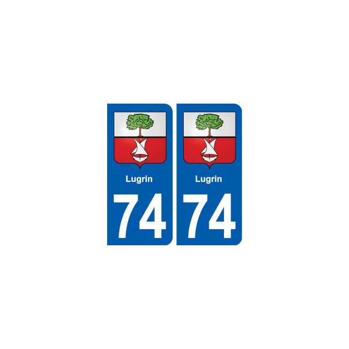74 Lugrin blason autocollant plaque stickers ville