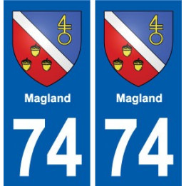 74 Magland autocollant plaque stickers ville