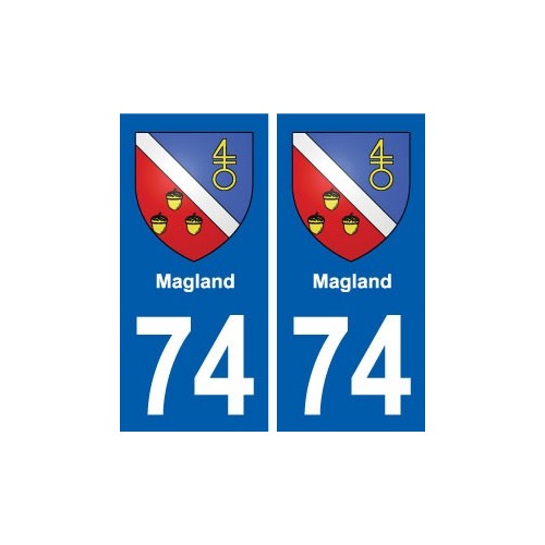 74 Magland autocollant plaque stickers ville