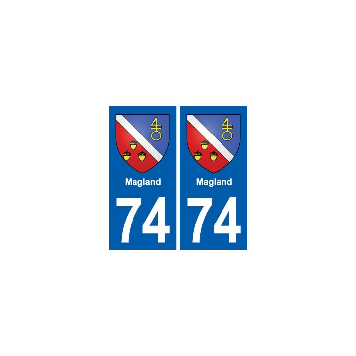 74 Magland autocollant plaque stickers ville