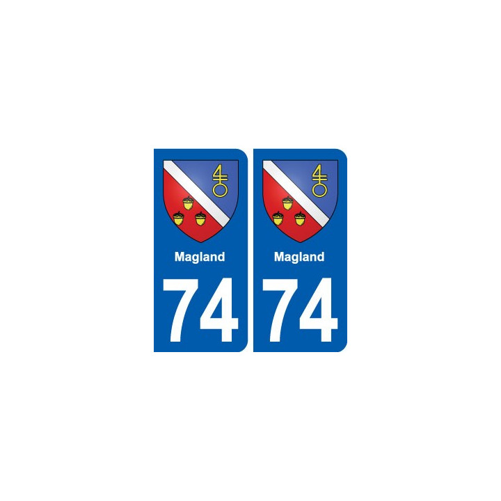 74 Magland autocollant plaque stickers ville