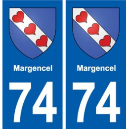 74 Margencel blason autocollant plaque stickers ville