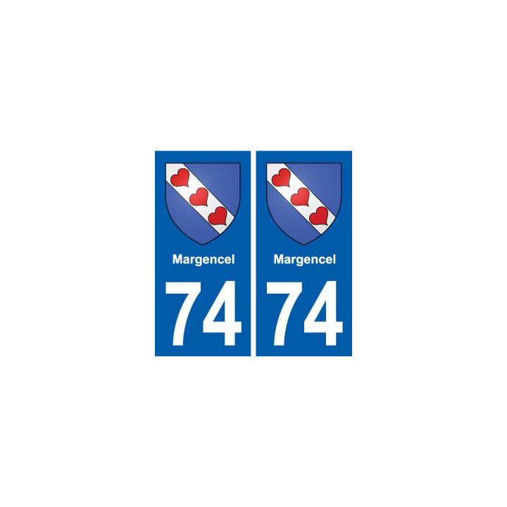 74 Margencel blason autocollant plaque stickers ville