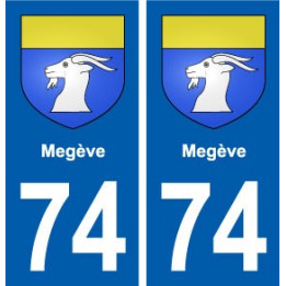 74 Megève blason autocollant plaque stickers ville