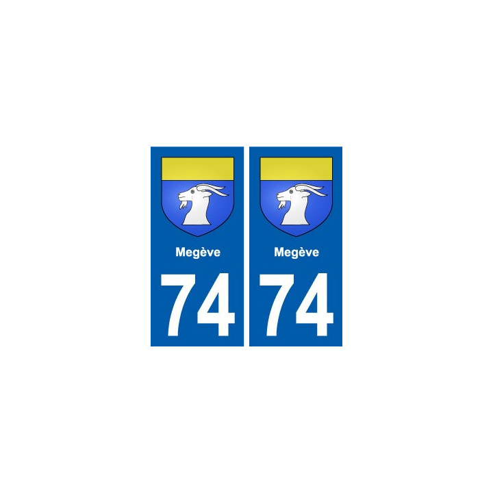 74 Megève blason autocollant plaque stickers ville