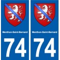 74 Menthon-Saint-Bernard blason autocollant plaque stickers ville