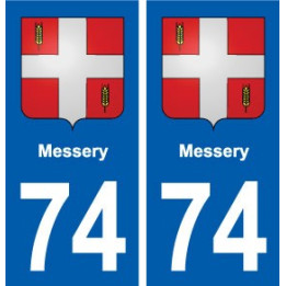 74 Messery blason autocollant plaque stickers ville