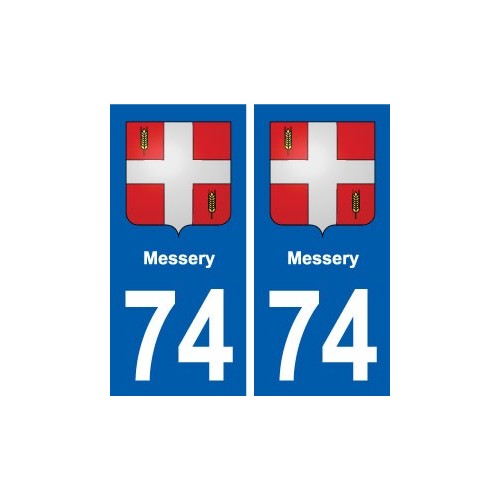 74 Messery blason autocollant plaque stickers ville
