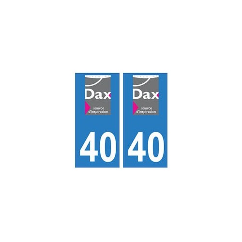 40 Dax ville autocollant plaque
