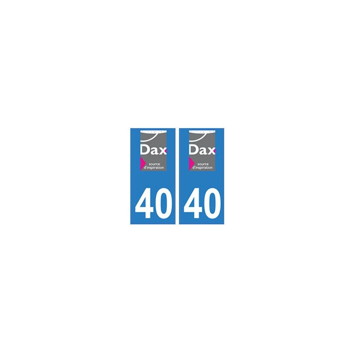 40 Dax ville autocollant plaque