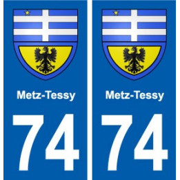 74 Metz-Tessy blason autocollant plaque stickers ville