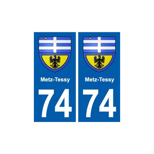 74 Metz-Tessy blason autocollant plaque stickers ville