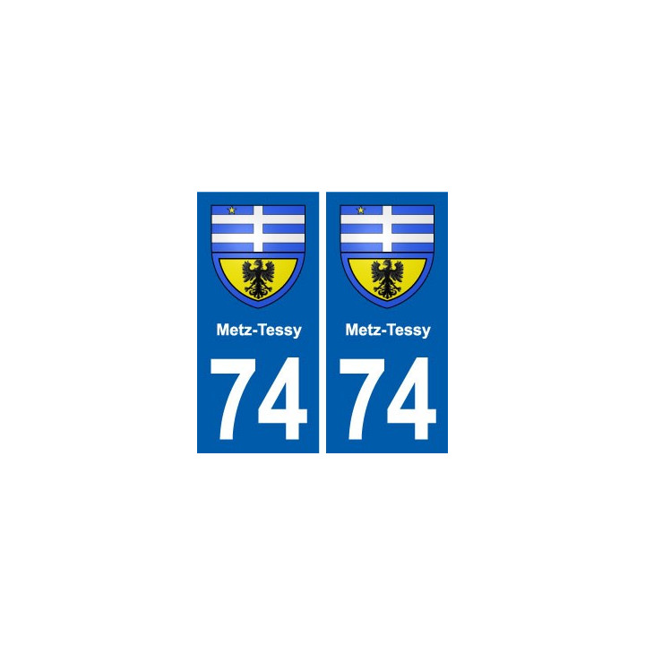 74 Metz-Tessy blason autocollant plaque stickers ville