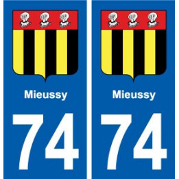 74 Mieussy blason autocollant plaque stickers ville