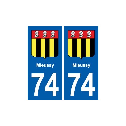 74 Mieussy blason autocollant plaque stickers ville