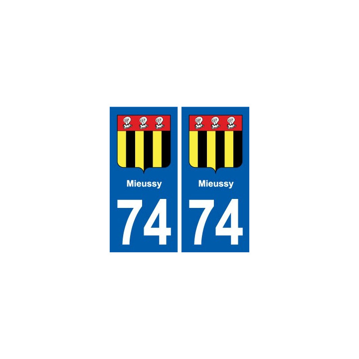 74 Mieussy blason autocollant plaque stickers ville