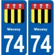 74 Mieussy blason autocollant plaque stickers ville