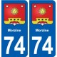 74 Morzine blason autocollant plaque stickers ville