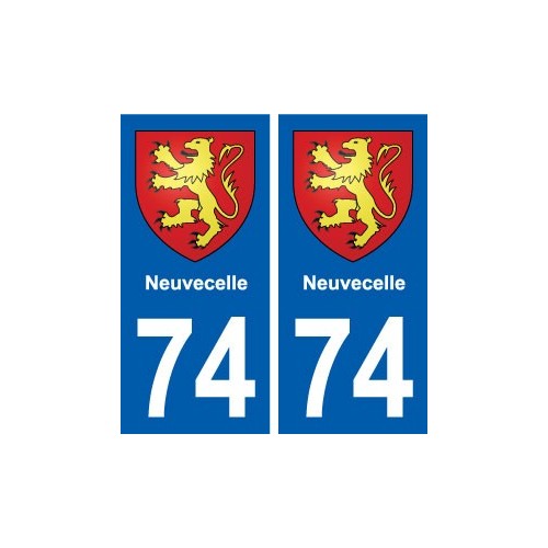 74 Neuvecelle blason autocollant plaque stickers ville
