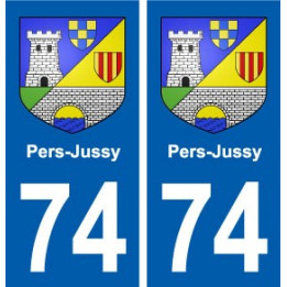 74 Pers-Jussy blason autocollant plaque stickers ville