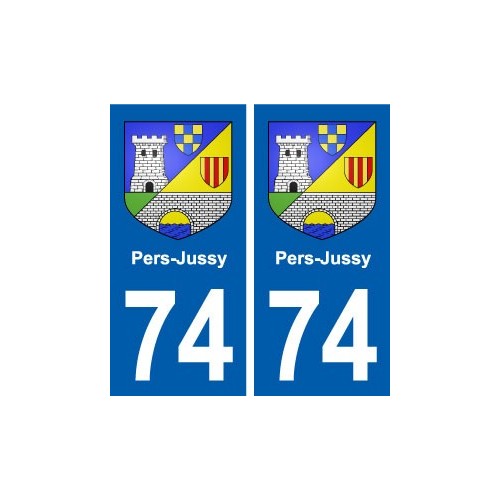 74 Pers-Jussy blason autocollant plaque stickers ville