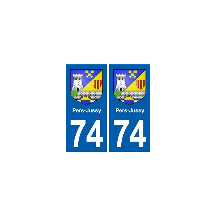 74 Pers-Jussy blason autocollant plaque stickers ville
