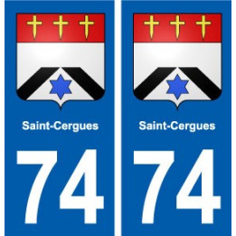 74 Saint-Cergues blason autocollant plaque stickers ville