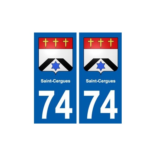 74 Saint-Cergues blason autocollant plaque stickers ville
