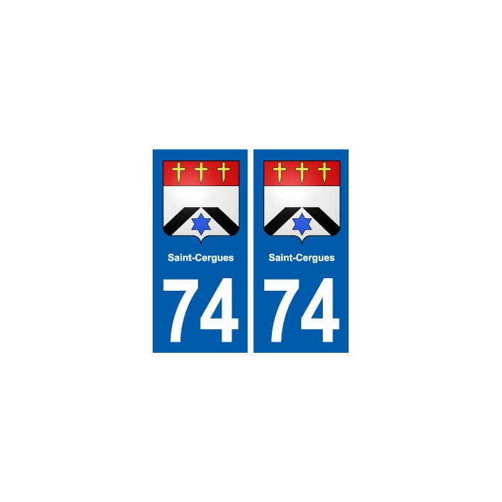 74 Saint-Cergues blason autocollant plaque stickers ville
