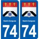 74 Saint-Cergues blason autocollant plaque stickers ville