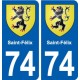 74 Saint-Félix blason autocollant plaque stickers ville