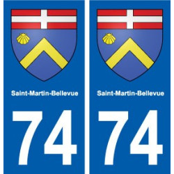 74 Saint-Martin-Bellevue blason autocollant plaque stickers ville