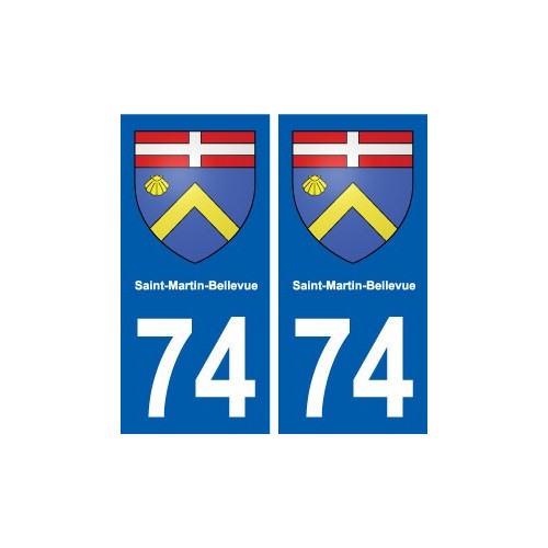 74 Saint-Martin-Bellevue blason autocollant plaque stickers ville