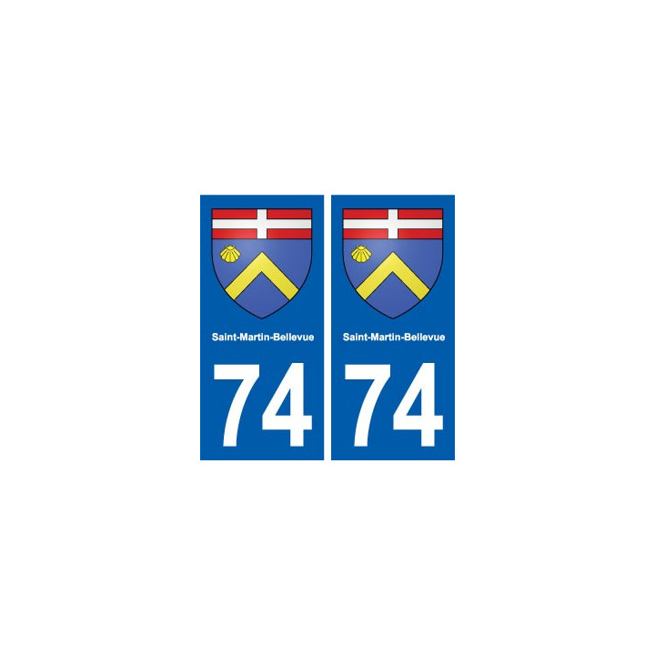 74 Saint-Martin-Bellevue blason autocollant plaque stickers ville