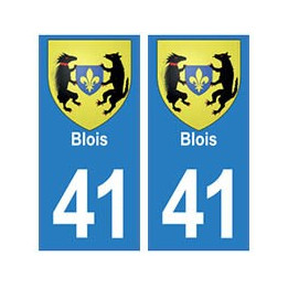 41 Blois autocollant plaque blason armoiries stickers département ville